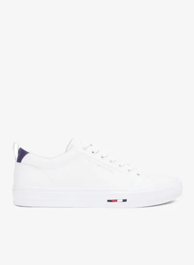 TOMMY HILFIGER Contrast Midsole Debossed Leather Trainers